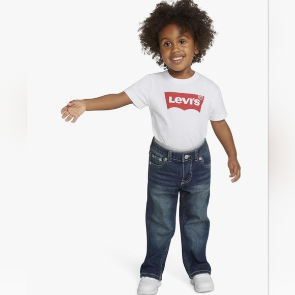 NWT - Levi's 514 Straight fit jeans with grey rib-knit waistband; Size: 18m - Picture 8 of 11